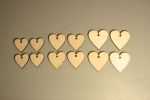 Wooden hearts 4 pieces