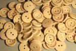 Wooden buttons 3 pcs, 20mm scrapbooking Hand Made