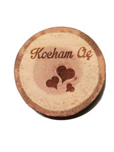 Engraved wooden circle