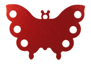 Hanger with your engrave Butterfly Red