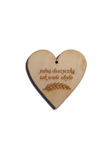 Engraved wooden heart