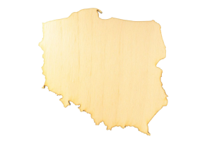 Mapa Polski, sklejka drewniana 3mm