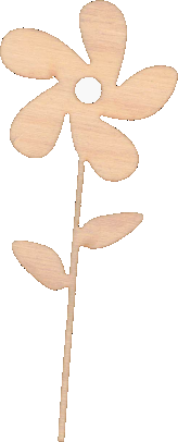 Kwiatek z drewna K1