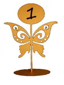 Motyl - stojak z numerem na stół
