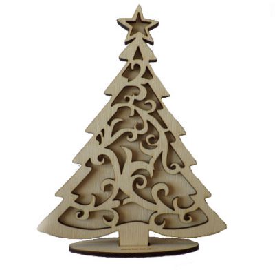 3D Christmas, wooden decoration for decoupage
